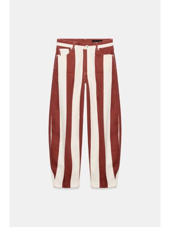 Zara Denim - ZARA ZW COLLECTION HIGH WAIST STRIPED TAPERED JEANS